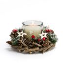 Windlichtgesteck Winterbeere ca. Durchmesser 22 cm