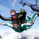Fallschirm-Tandemsprung aus dem Hubschrauber
