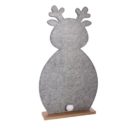 Deko Elch Snorre, Filz, MDF, klein ca H 55 cm, groß ca. H 75 cm