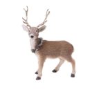 Deko-Figur Zauber-Hirsch, mit glitzerndem Geweih, Styropor, Kunststoff, ca. L32 x B16 x H45 cm