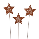 Beste Geschenke 2025 | Geschenkempfehlungen 6 Deko-Stecker-Set Rost, 3-tlg. Sterne