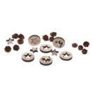 Deko-Streuer-Set, 24-tlg. Sterne & Zapfen