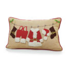 Kissenhülle Santas Wäsche, mit aufwendigen Applikationen, 100% Baumwolle, ca. L50 x B30 cm