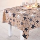 Tischdecke Sternenglanz, mit Folienprint, 100% Baumwolle, ca. L250 x B150 cm