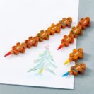 Wachsmalstifte zum Stecken-Set, 30-tlg. Lebkuchenmann