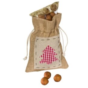 Weihnachtsbeutel "Jute", gefüllt mit Marzipan