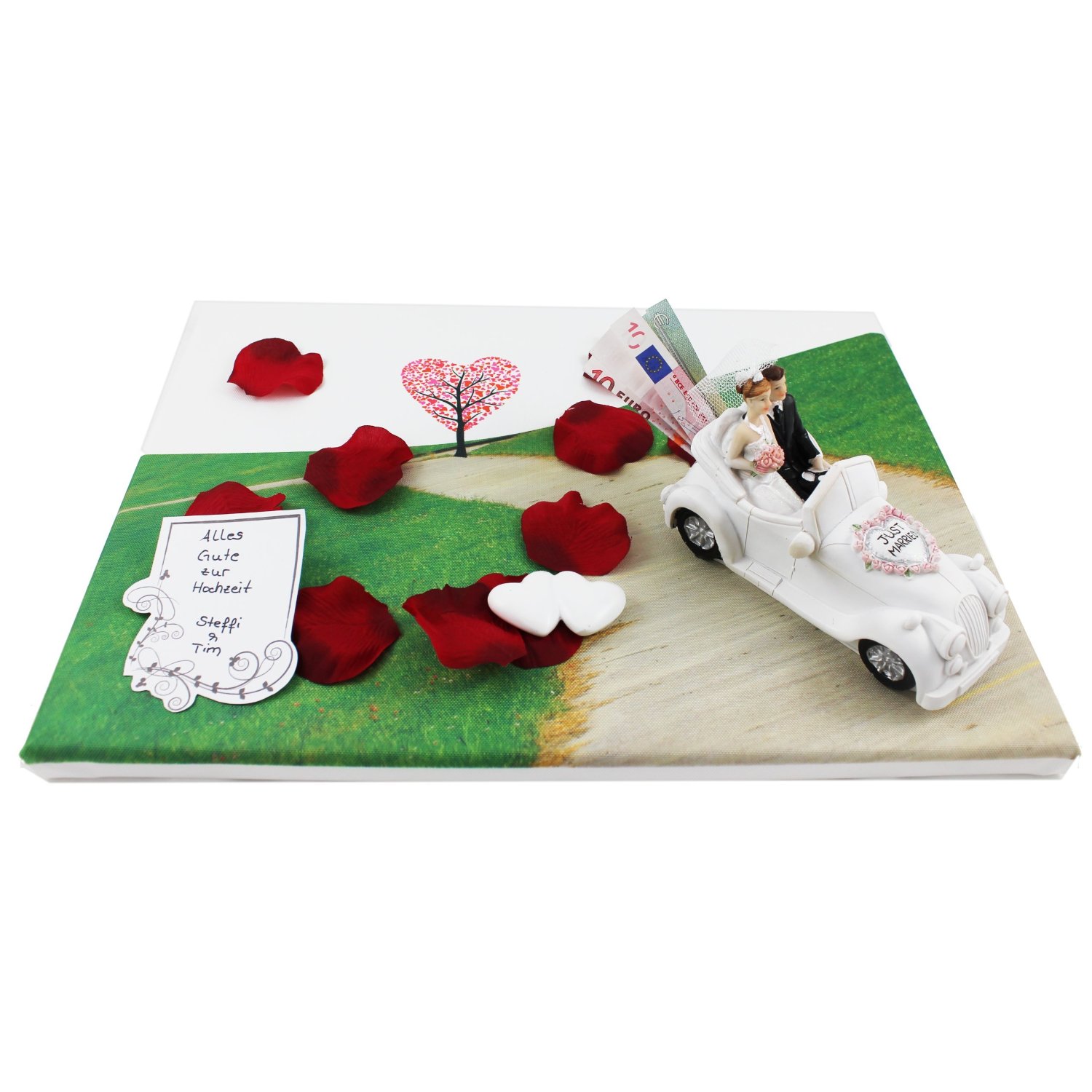 Dekoset „Fahrt ins Hochzeitsglück“ – Geldgeschenk Hochzeit Dekoset „Fahrt ins Hochzeitsglück“ – Geldgeschenk Hochzeit